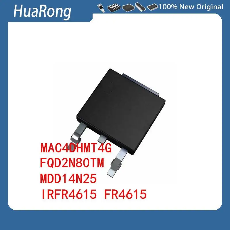 20Pcs/Lot  FQD2N80TM FQD2N80 2A 800V TO-252 MDD14N25   IRFR4615 FR4615 MAC4DHMT4G