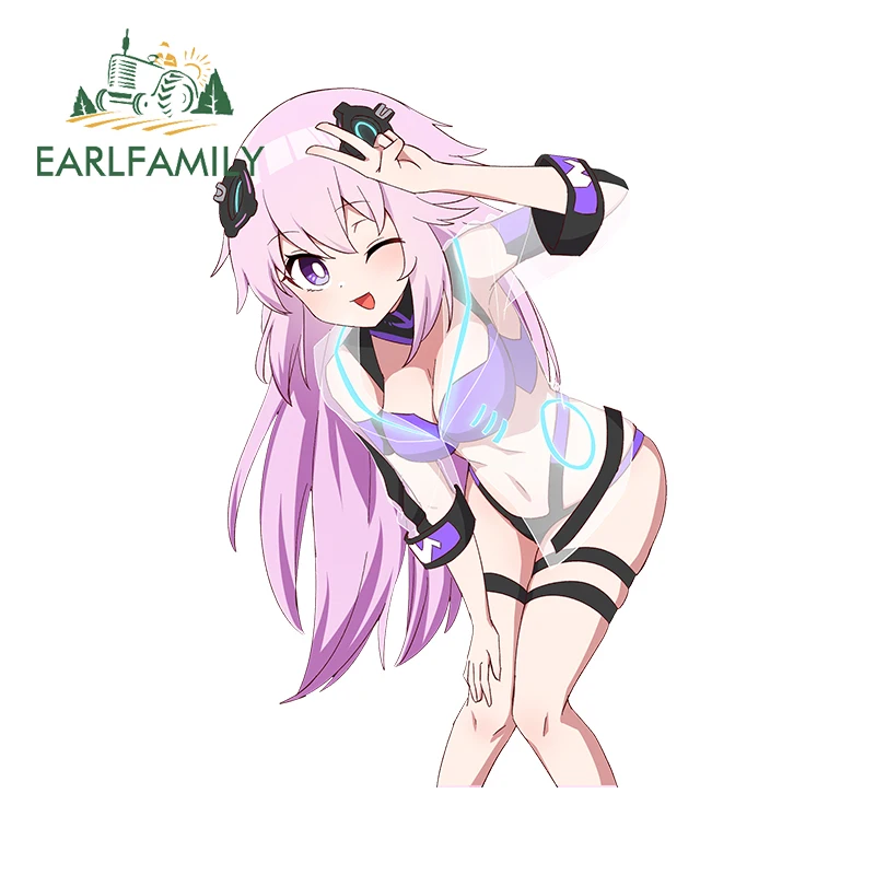 

EARLFAMILY 13cm for Hyperdimension Neptunia Mk2 P Car Stickers Sunscreen Vinyl Host Decal Anime Trunk Laptop Decor Car Goods