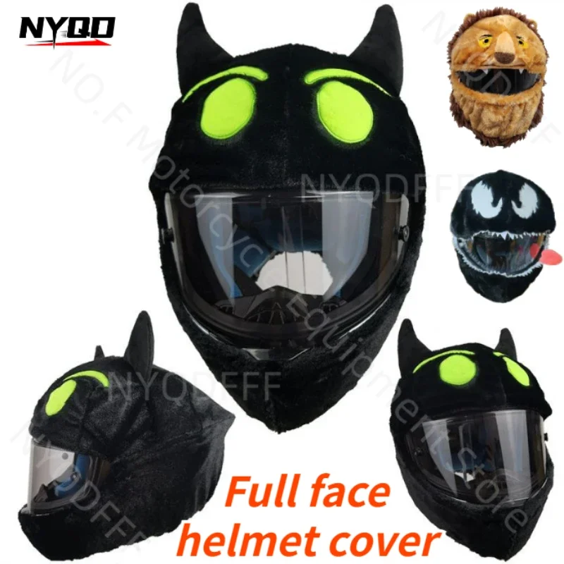 Motorcycle Helmet Set Cartoon Helmet Accessory Hat Explosion Street Protection Set Trendy Halloween Rabbit Plush