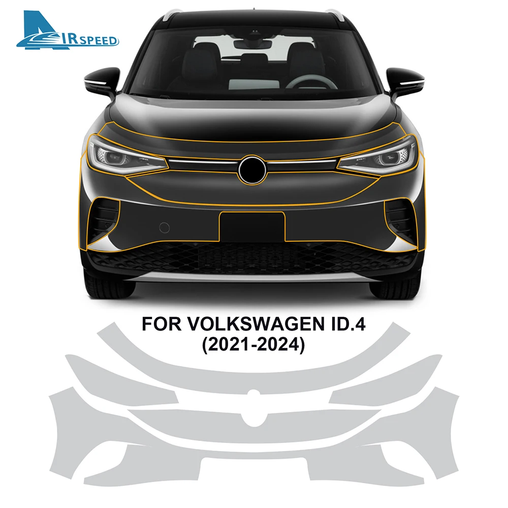 Für Volkswagen ID 4 2021-2024 Unsichtbare Auto-Folierung TPU-Film Schutzschicht Kratzfeste Auto-Modifikationszubehör