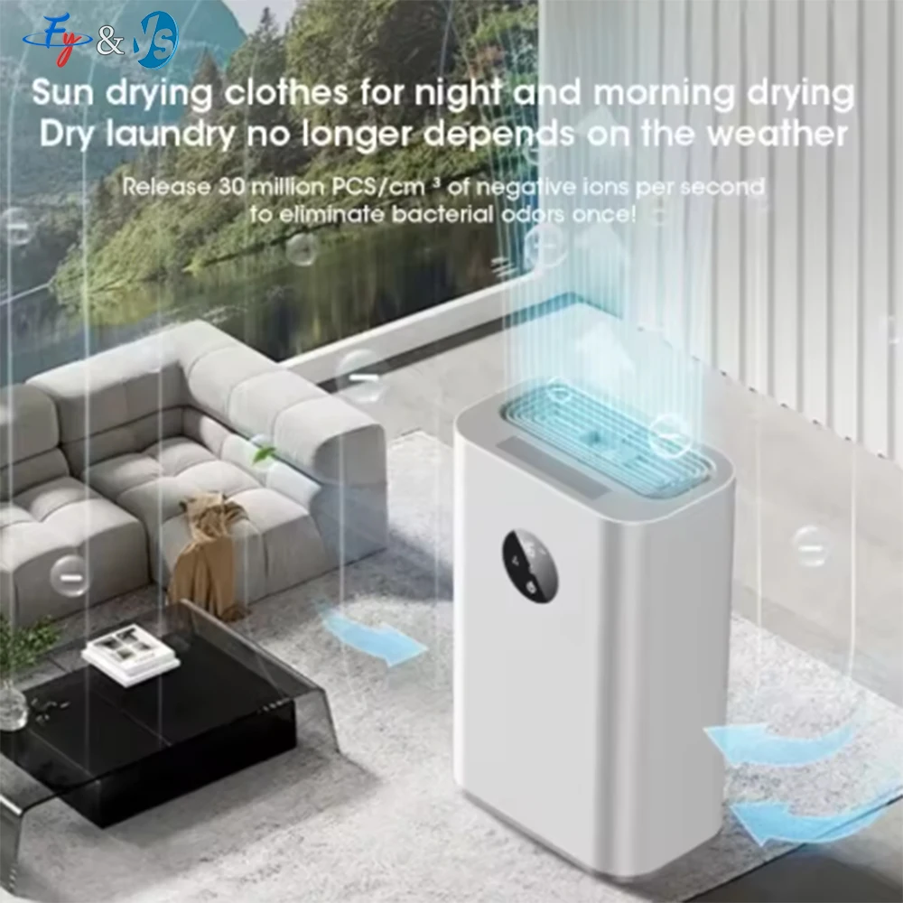 2.5L Smart Dehumidifier with 24H Timer - Portable Moisture Absorber for Damp Mold Removal in Home Bedroom Office Bathroom