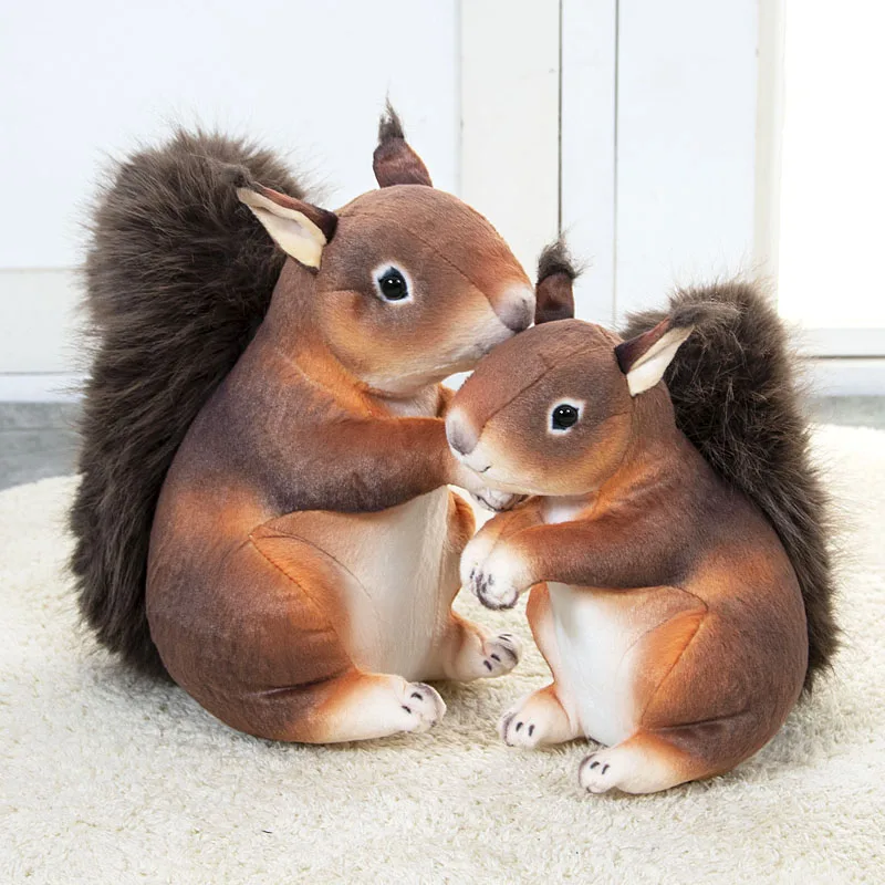 

Adorable Plu Squirrel Doll Toy Soft Cuion Doll Sofa Decoration Pluie Toy Reatic Stuffed Animal Gift for All Ages