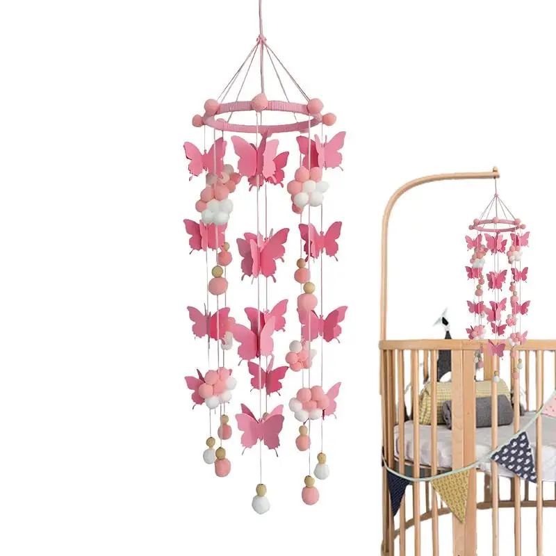 Crib Pendant Nursery Butterflies Decor Handmade Craftsmanship Elegant Ball Ornaments For Restaurant Hotel Bedroom Kids Room