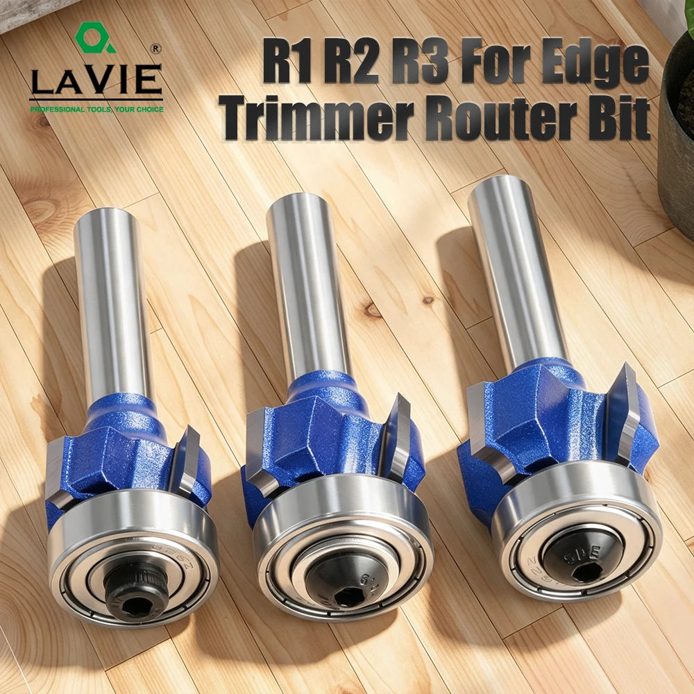 Lavie 1 Stück 8mm Schaft 4-Schneiden Rundfräser, Hartmetallspitze für Holz, PVC-Kantenanleimung, Trimmen & Rundschneiden – Detail 1