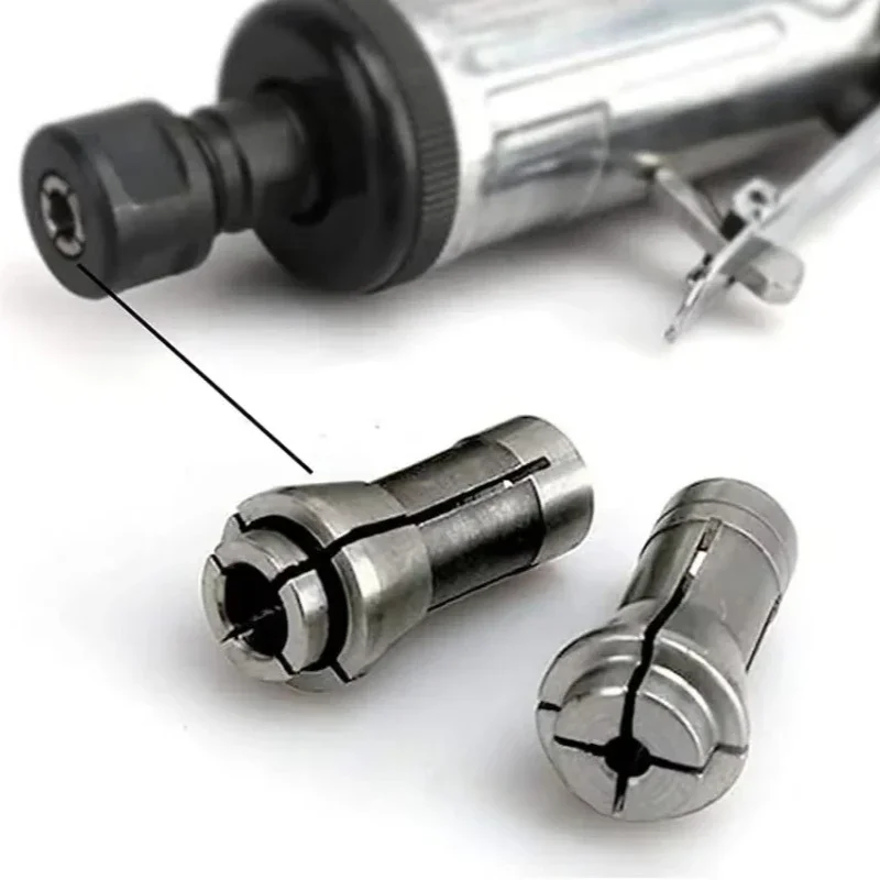 2 Pieces Die Grinder Collet Grinding Machine Clamping Collet 3mm and 6mm Collet Adapter Suitable for Pneumatic Grinders