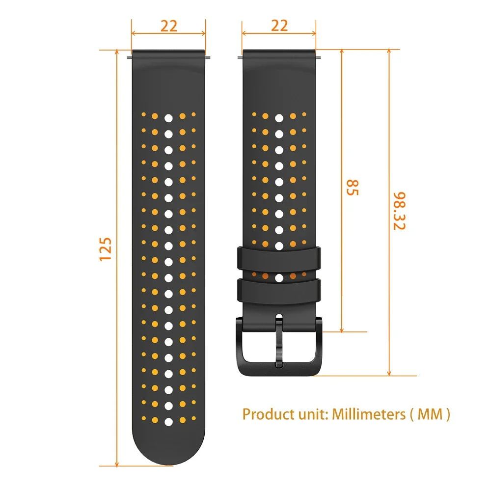 Bracelet de Sport en Silicone à dégagement rapide, 22mm, pour SUUNTO RACE 2 S/run/VERTICAL/OCEAN/SUUNTO 9 PEAK PRO DLC/5 PEAK