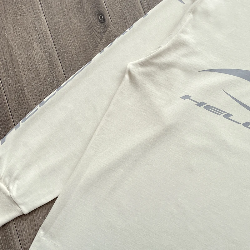 HS Minimalistisches Print-Freizeit-Langarm-T-Shirt für Männer und Frauen in drei Farben – Detail 19