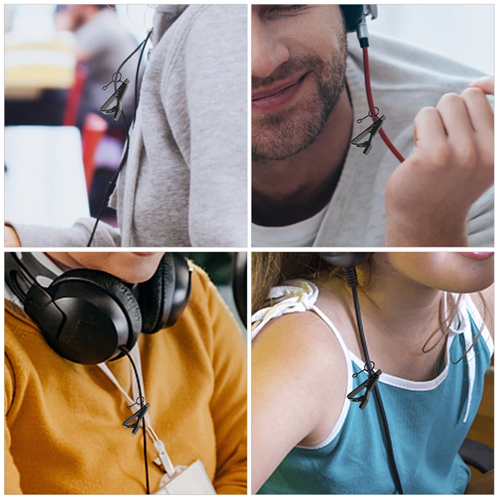 

5Pcs Microphone Lapel Clip Easy to Use Portable Mic Fixing Tools for Suit Collar Video Recording Interview Mic Clip