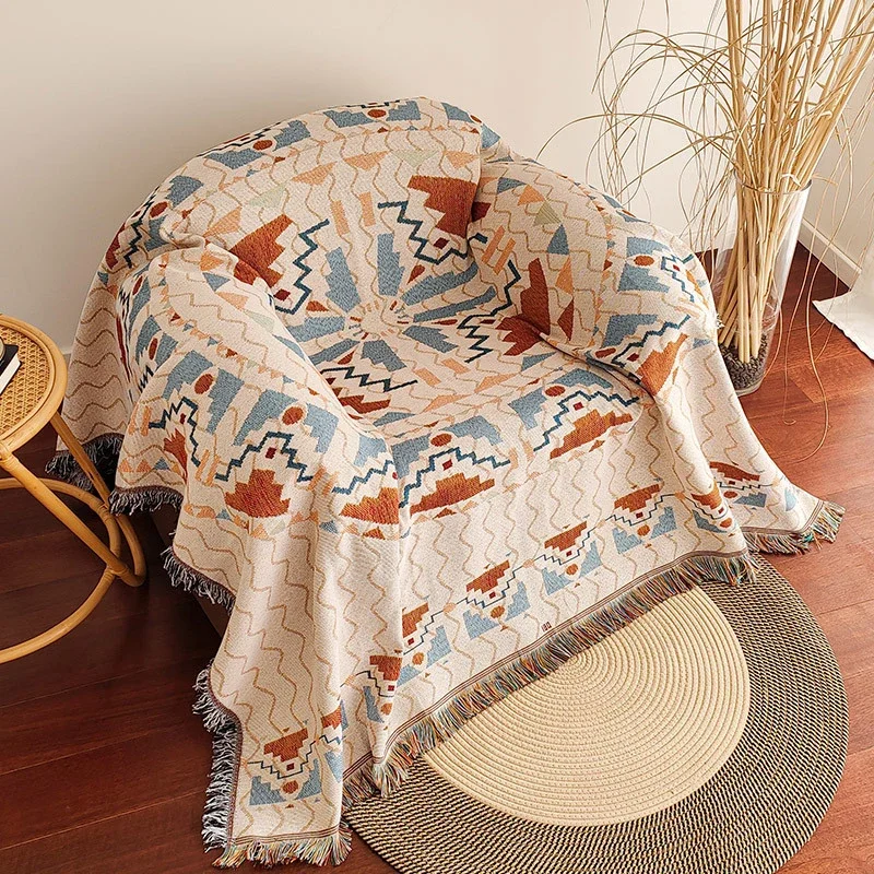 Blanket Oversized Boho Throw Blanket With Fringe Southwestern Geometric Tapestry Vintage Woven Throw Blankets Home Decoration