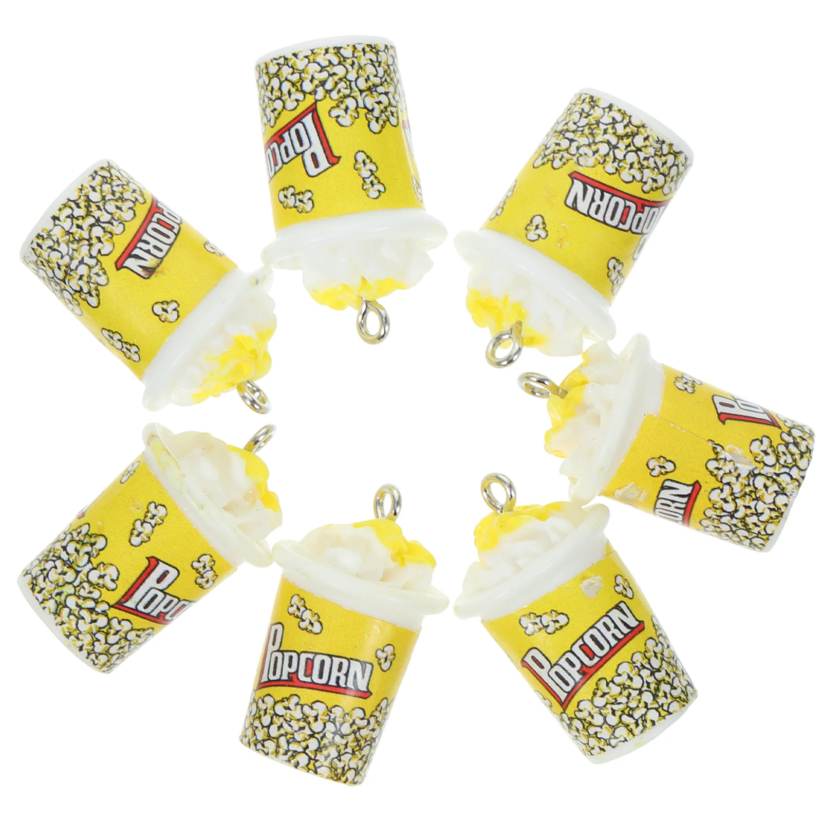 

10 Pcs Popcorn Pendant Halloween Bloody Boxes Chain Key Necklace Pendants For DIY Craft Shaped Charms Crafts Bracelet