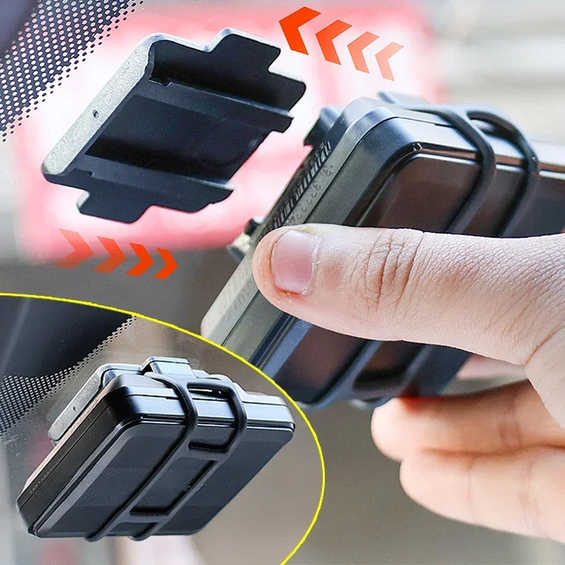 Universal Car ETC Bracket Multi-functional Detachable Mounting ETC Equipment Fixing Base PVC Automotive Interior Accessories