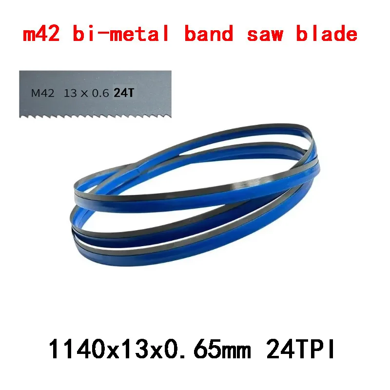 1 pz Lame per sega a nastro Bi Metal 1140mm lama per sega a nastro 1140 13 0.65mm 24T TPI 44-7/8 "1/2" 0.025 "Per Milwaukee 48-39-0531 48390531