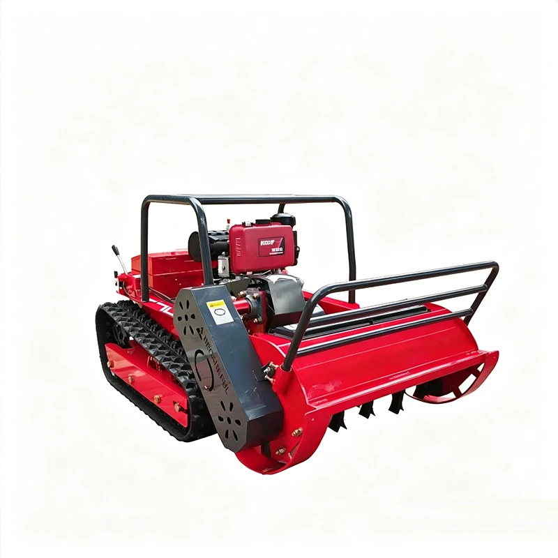 Remote-controlled Trimmer Mower, Tracked Mulcher, Multi-Function Gas-Powered Mower, Hilly and Low-Lying Areas(Customized)