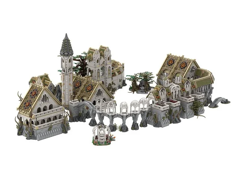 Magical Rings Movie Model Moc Building Bricks UCS Rivendell Valley Technology Modular Blocks Gift Christmas Toy DIY Set Assembly