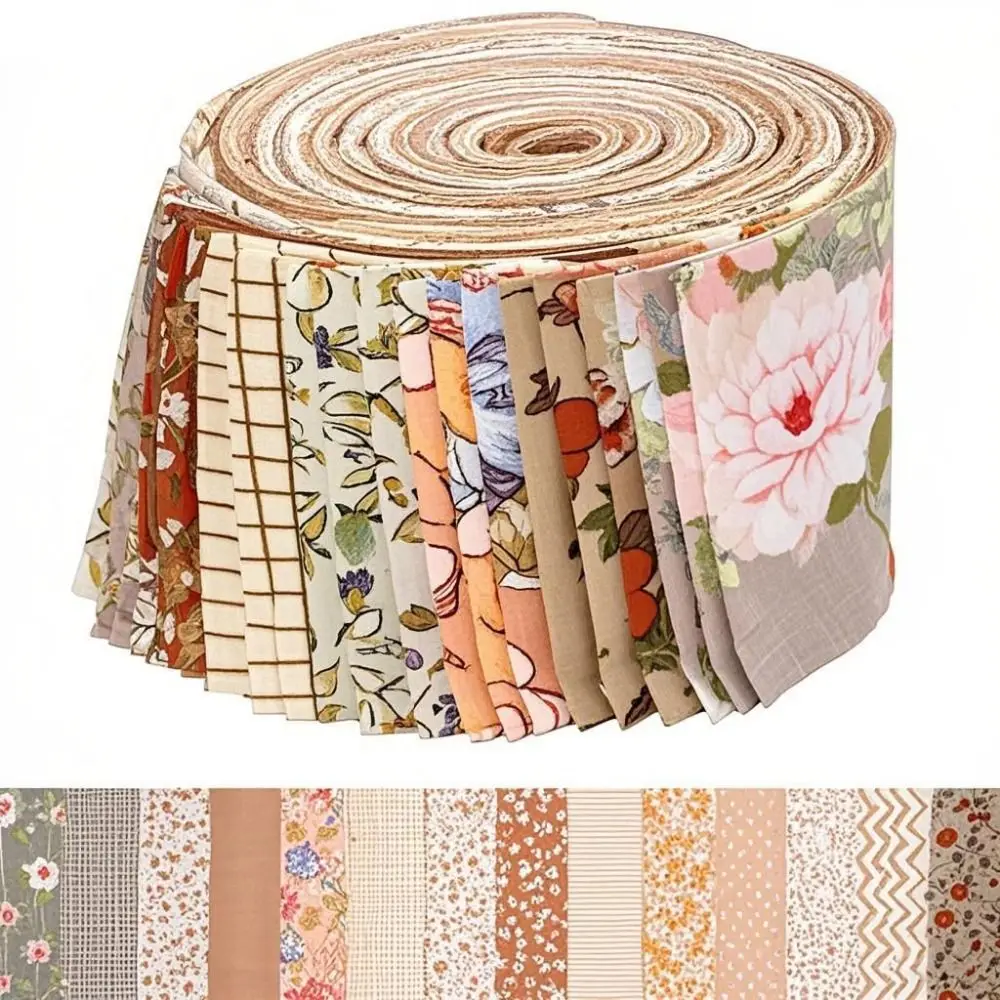 42 Hojas de Tela Pre-cortada Creativa, Rollos de Tela de Colores, Telas de Patchwork Florales Vintage, Tela de Algodón para Manualidades, Tela Estampada Floral