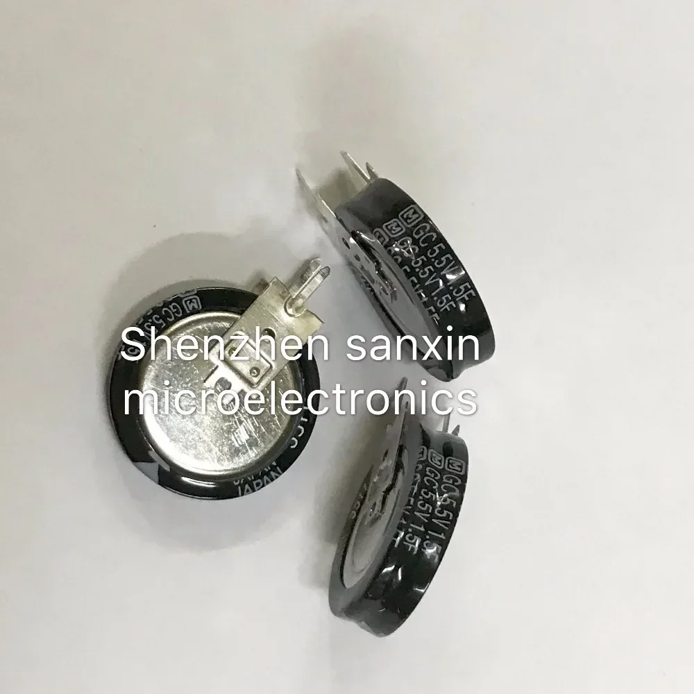 1.5F 5.5vスーパーキャパシタファラドのコンデンサの種類二重層キャパシタ5.5v 1.5F
