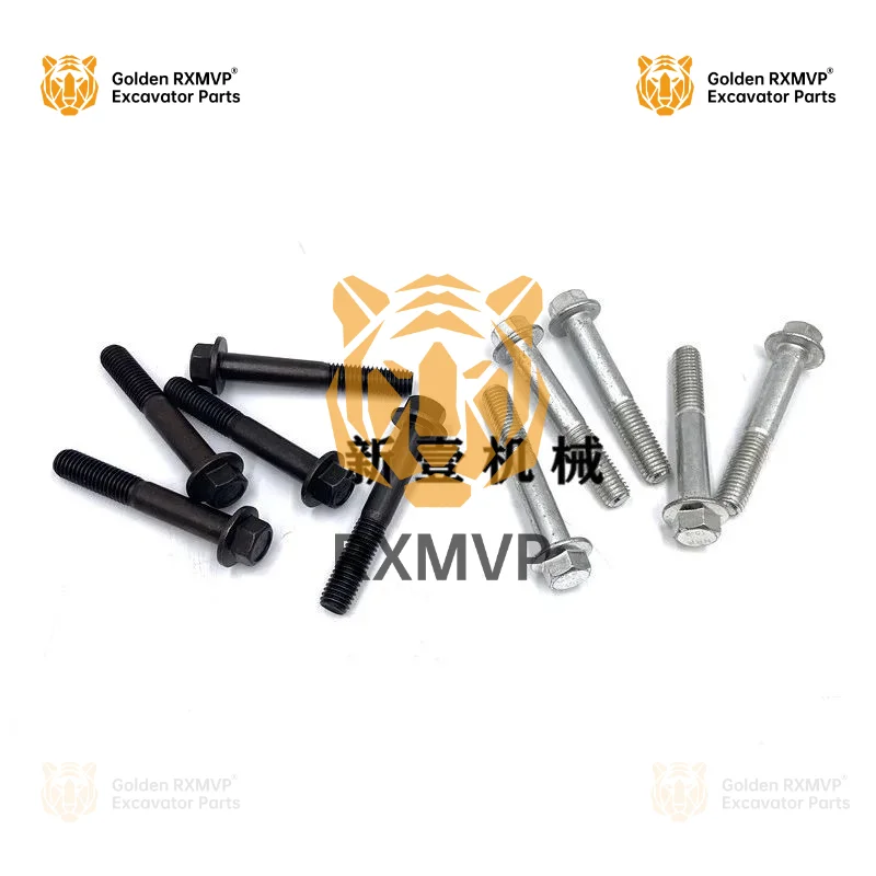 Applicable to PC120/200/220-6-7-8 Cummins 6D102/6D107 exhaust branch pipe screw gasket excavator accessories