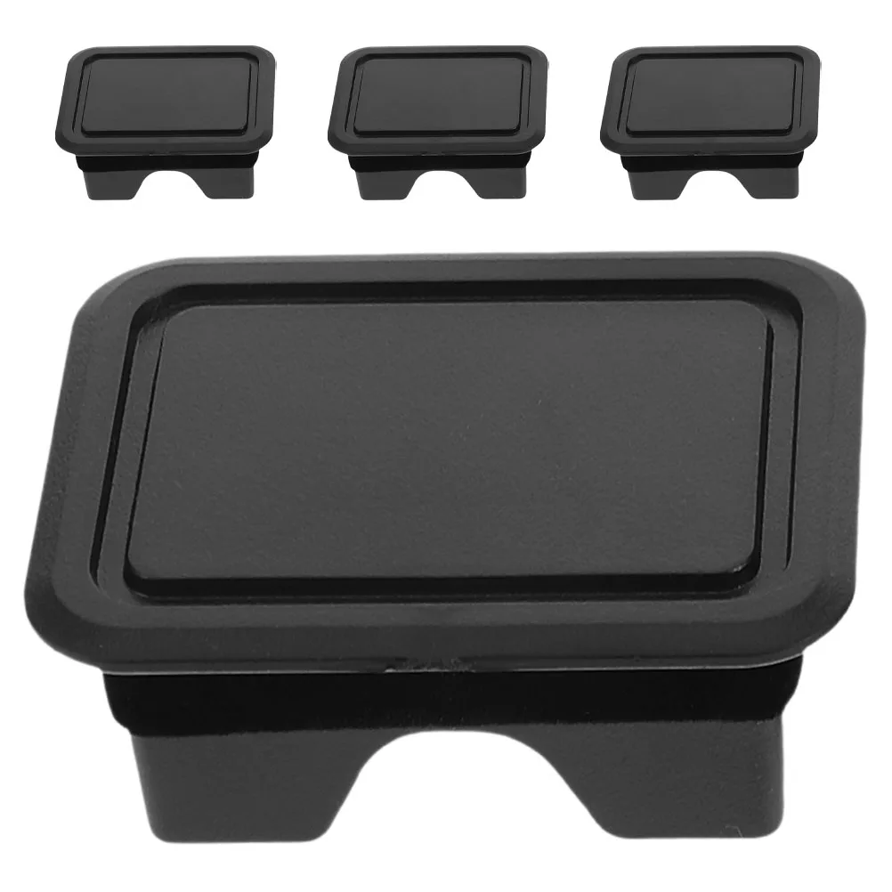 

4pcs Truck Bed Hole Plug Stake Pocket Covers Aluminum Mounting Clamps covers Bed Rail Protection Truck Accessories