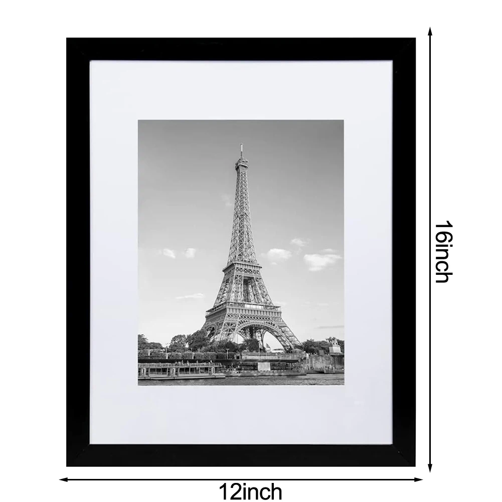 Desktop Display Elegant Black Frame 12x16 Inch Frame Durability Assurance Fashionable Design Horizontal Vertical Display