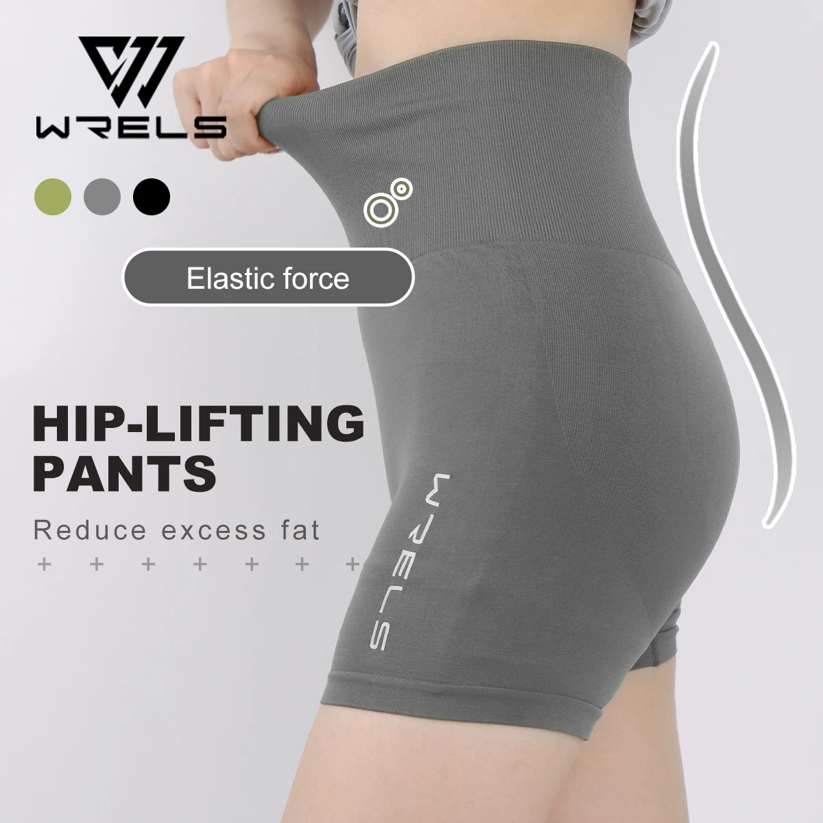 

WRELS Sports Shorts High Stretch Fitness Shorts Seamless High Waist Leggings Quick-Drying Breathable Butt Lift Yoga Short Pants