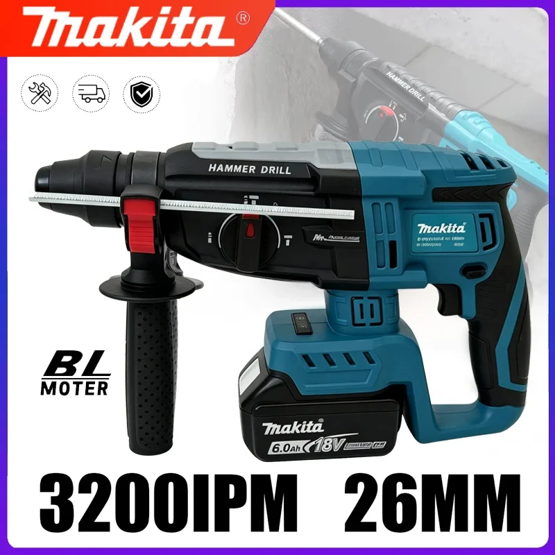 

Makita 26MM Cordless Hammer Brushless Electric Hammer 18V Lithium Battery Wireless Drills For Makita 18v Power Tools