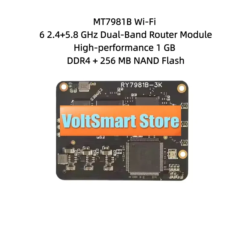 VoltSUltra-compact Wi-Fi 6 Dual-Band Router Module MT7981B With 6 Gigabit Ethernet Ports And AX3000