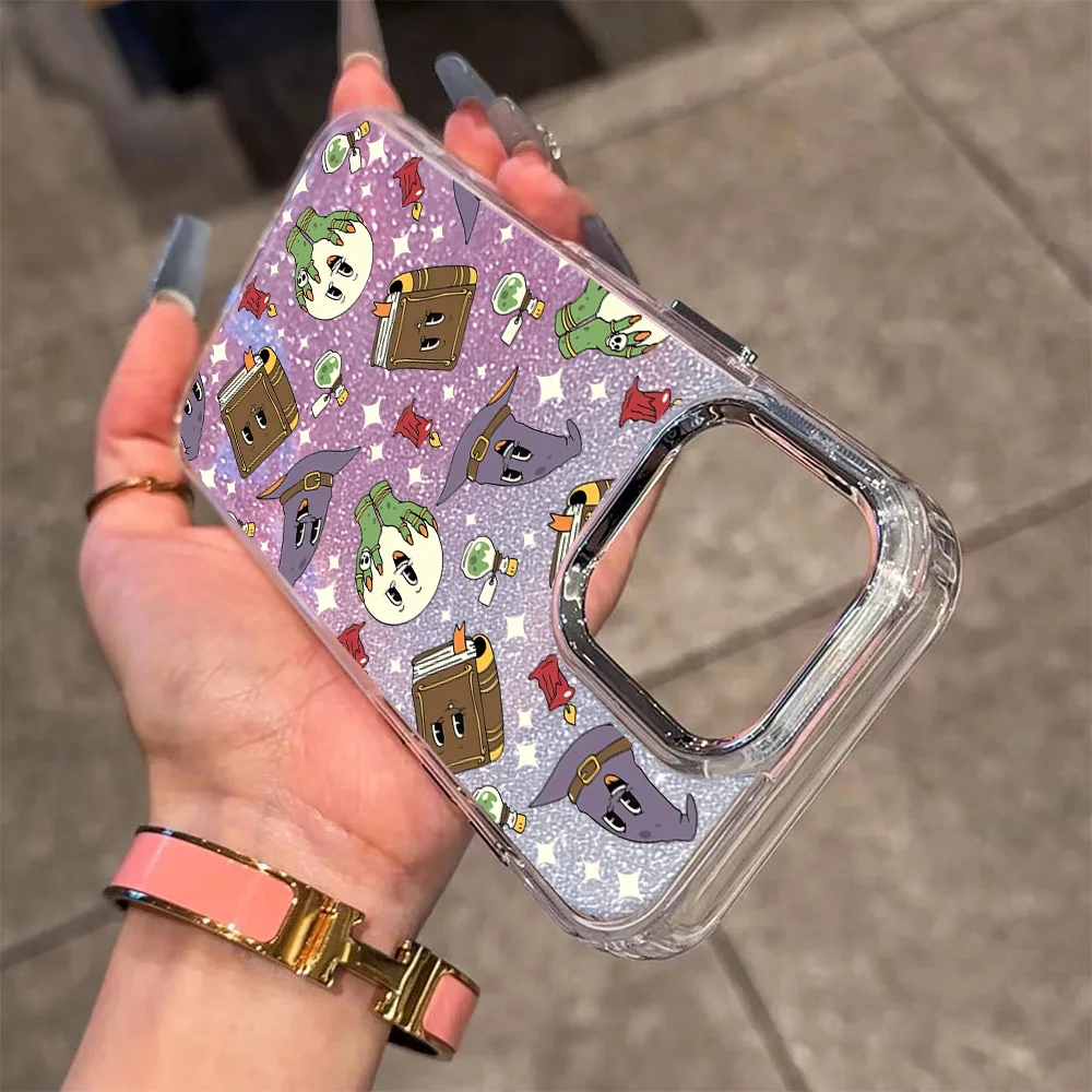 OPPO Realme 14 12 13 C75 C65 C63 GT3 C55 C33 C31 C30 Narzo 50 C35 Pro Plus 4G 5G용 마법의 책과 마법의 모자 도금 폰 케이스