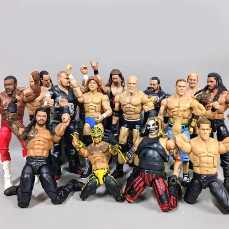 Luchador de anillos a escala 1:18, figura móvil de 3,75 pulgadas, juguete de regalo, decoración de escena, colección clásica