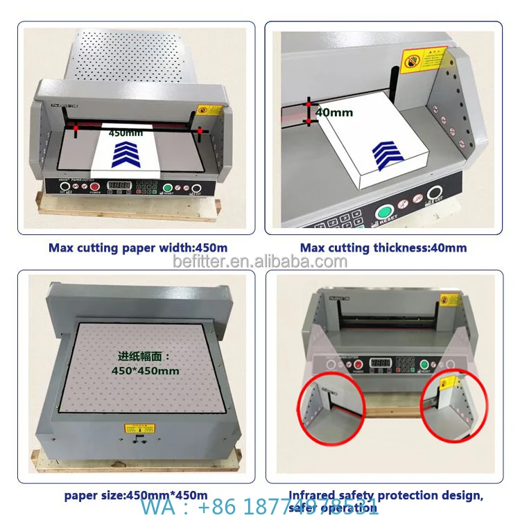 

Guillotine Digital Paper Die Cutting Machine with Best PriceG450VS+ A3 450mm Electric Paper
