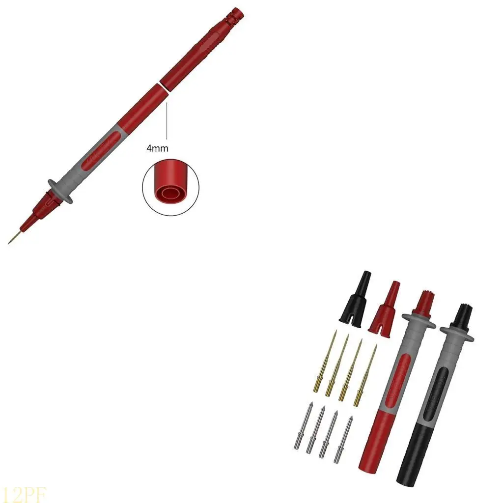 12PF Efficient 4mm Banana Connector Test Probes for Precise Measurements Laboratory Workshop Use Various Electrical Equipment