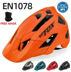 BATFOX Cycling Helmet Bike MTB Bicycle Helmet 2024 New Orange Men Women Mountain Road Bike Integrally Molded Sport Helmets