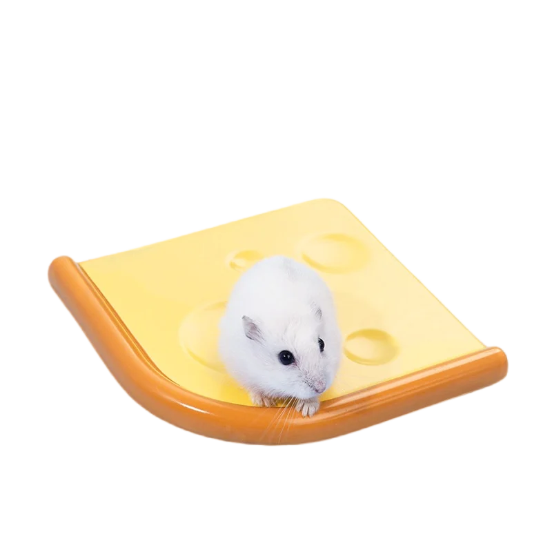 Ceramic Cooling Hamster Mat Cheese-Shaped Igloo for Summer Cooling Golden Hamster Hideaway Mat
