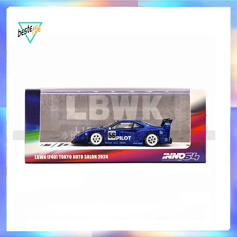 

Модель автомобиля INNO LBWK 1/64 Ferrari F40, Токийский автосалон, модель автомобиля 2024, модель из сплава, украшение комнаты, модель мальчика, коллекционный подарок