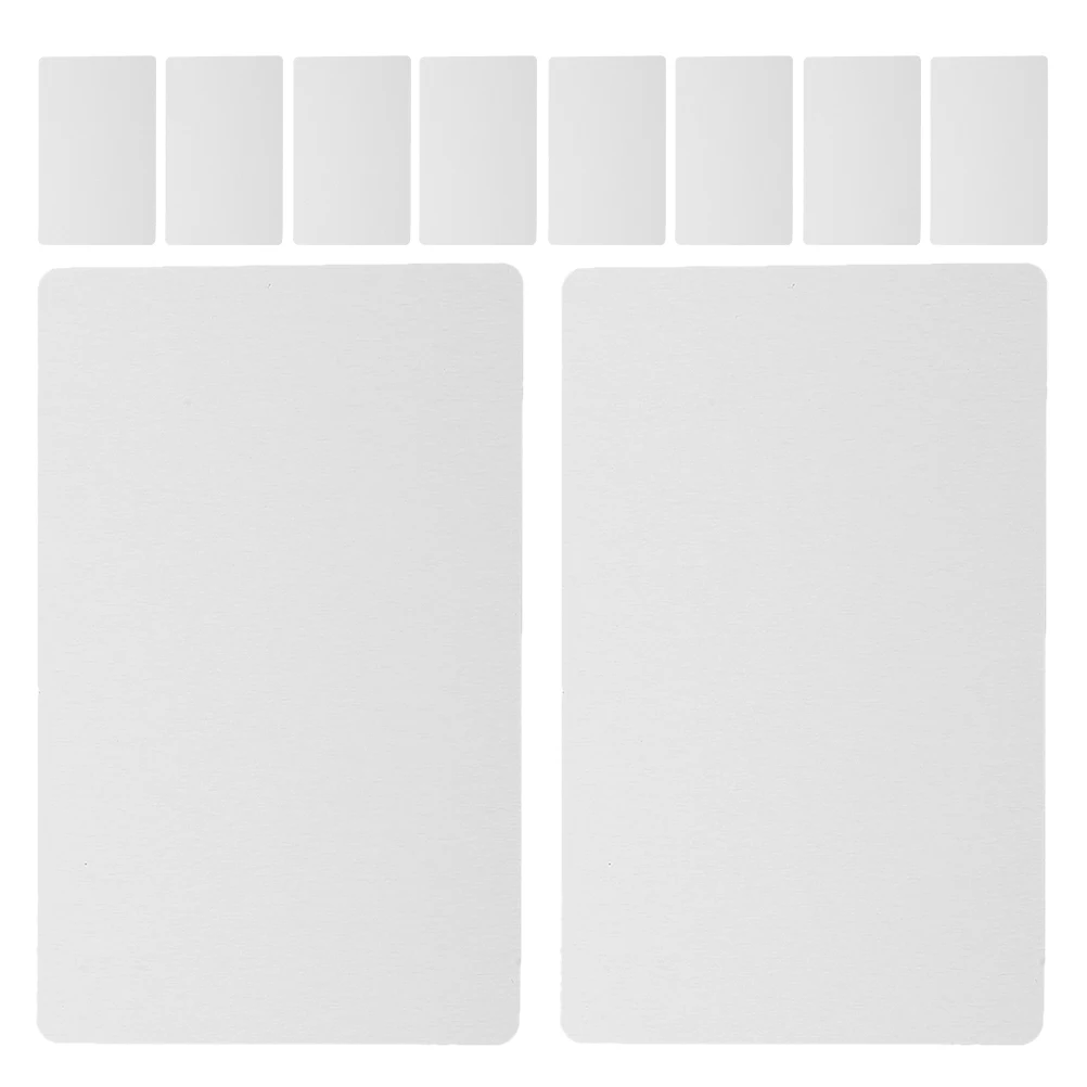 

50 шт., металлическая пустая алюминиевая гравировка, именная карта для печати, карты «сделай сам», офисное деловое использование, профессиональная алюминиевая визитная карточка