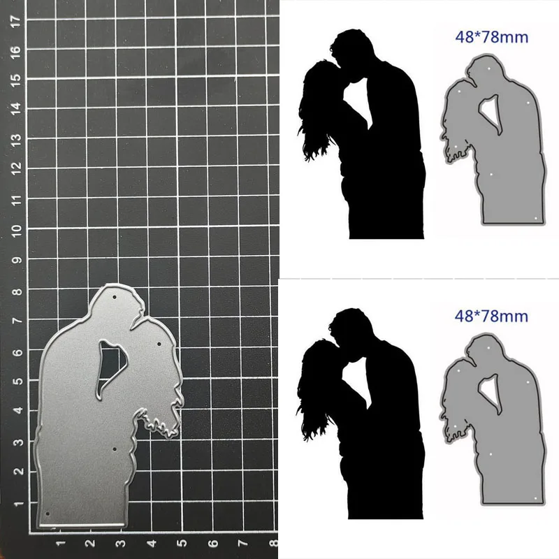 

Couple Metal Cutting Dies Stencil Template For DIY Scrapbooking Embossing Paper Cards Album Making Decorative Craft Dies Cut