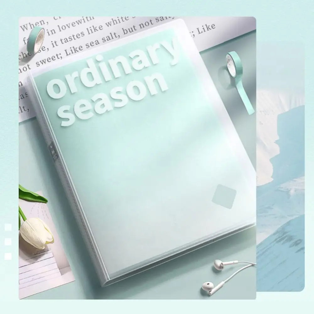 40/60/100Pages Storage Booklet Gradient Color Large Capacity Archives Bag Multifunctional Waterproof