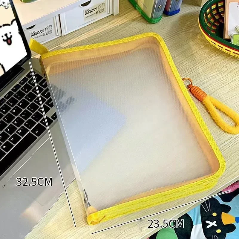 Стильная прозрачная сумка для файлов на молнии формата А4, прозрачный органайзер для документов с этикетками для предметов для школьных принадлежностей, хранения офисных канцелярских принадлежностей