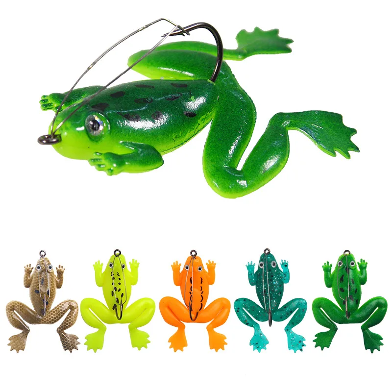 

4PCS 5.2g/6cm Frog Soft Bait Simulation Artificial Fishing Bait False Bait For Saltwater Freshwater Equipments