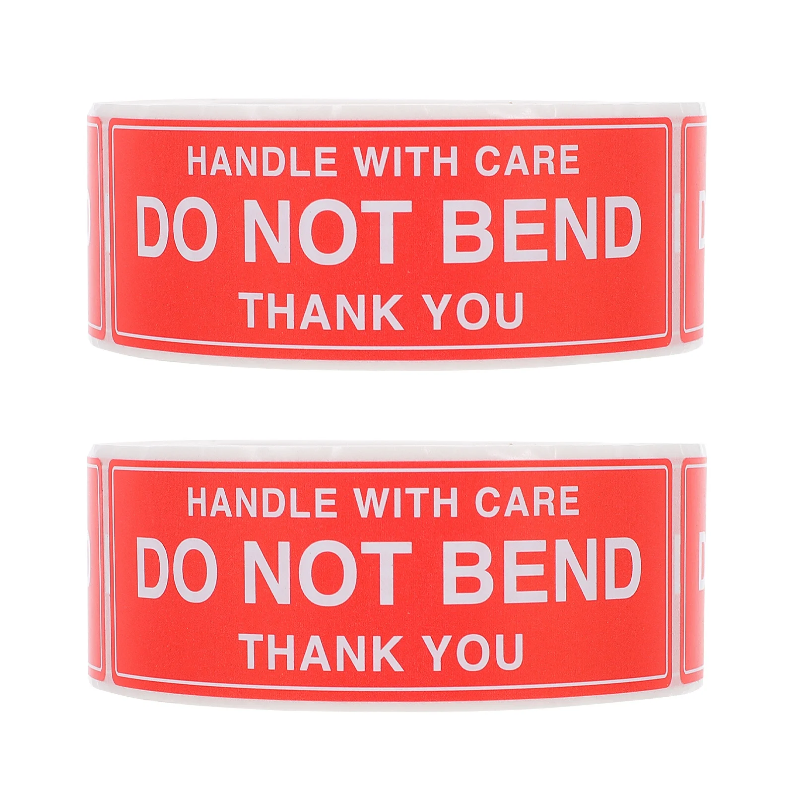 2 Gulungan Stiker Peringatan Jangan Tekuk Label Pengiriman Stiker Pengemasan Untuk Kotak Tas Kaca Logam Pegangan Dengan Hati-hati Stiker Peringatan