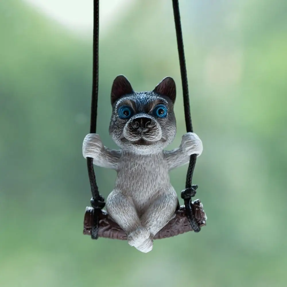 Trend Swing Dog Auto Interior Accessories Bulldog Decoration Car Pendant Delicate Resin Car Hanging Automobile