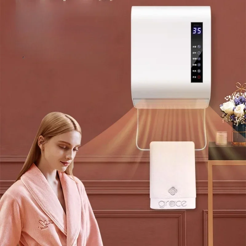 

ABS Bathroom Smart Heater Antibacterial Warm Air Fan Timed Winter Shower Heater Waterproof Wall-Mounted Electric Heater