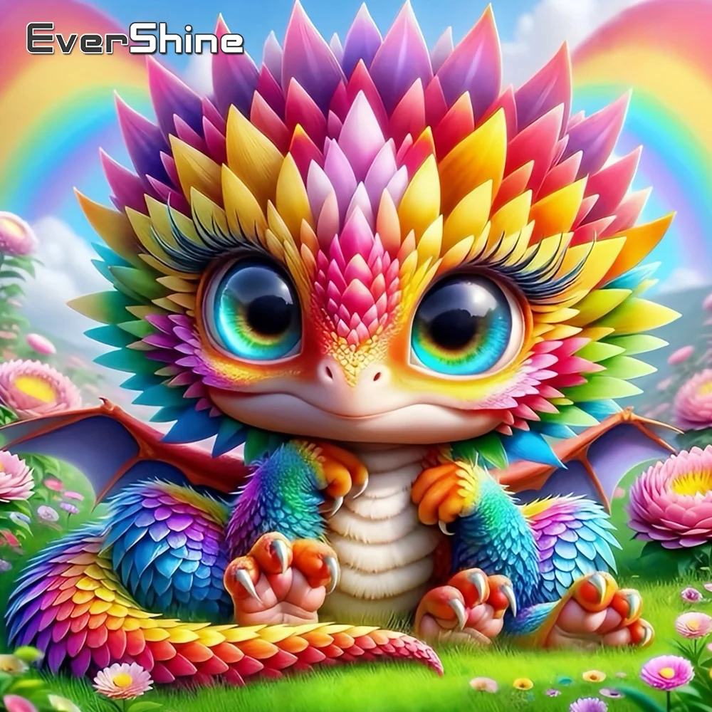 Evershine DIY Diamond Embroidery Dragon Animal Mosaic Cartoo