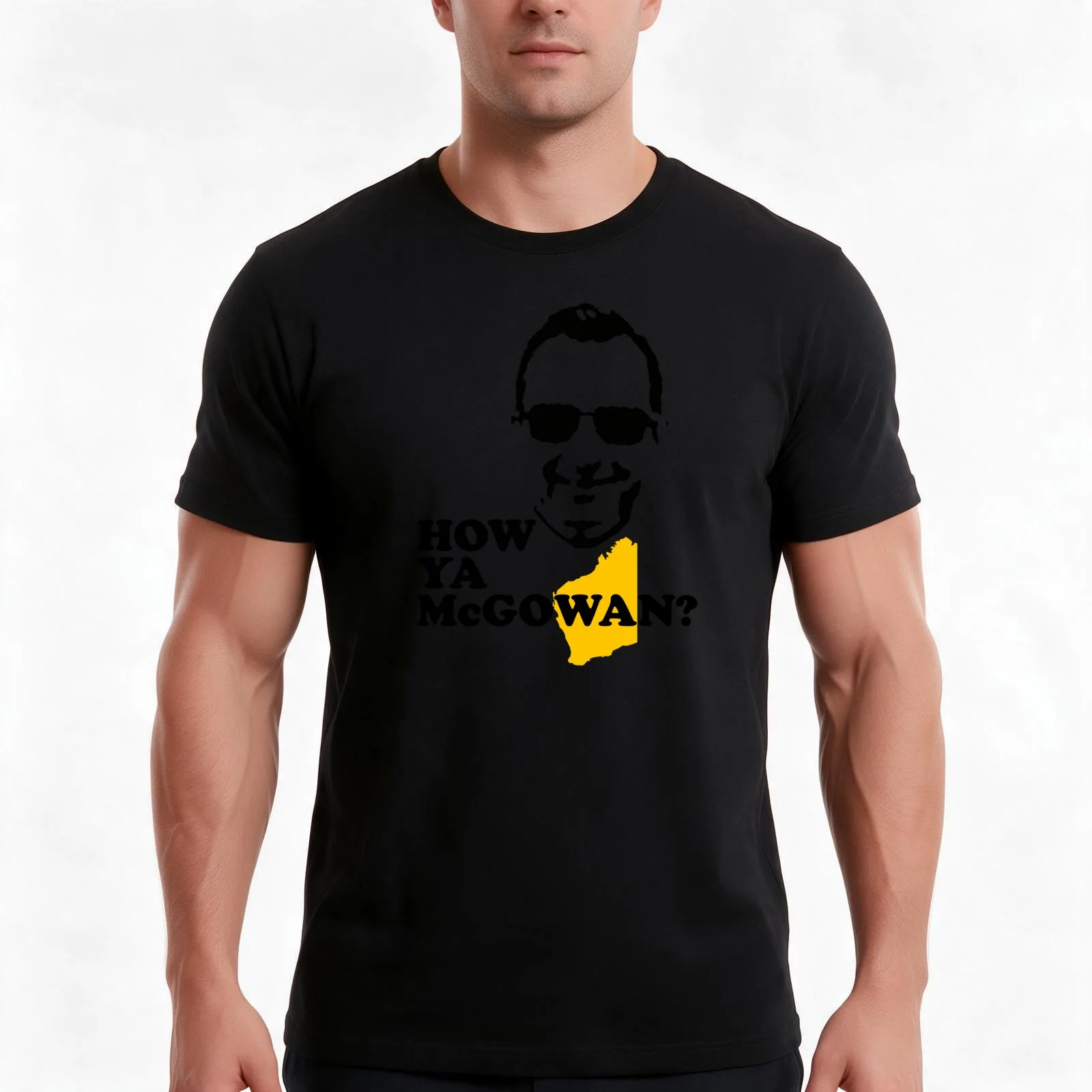 Marky McG says How ya McGowan? T-Shirt, Summer Casual Cotton Tee, Oversized Streetwear Tops, Vintage Graphic Print, 100% Cotton