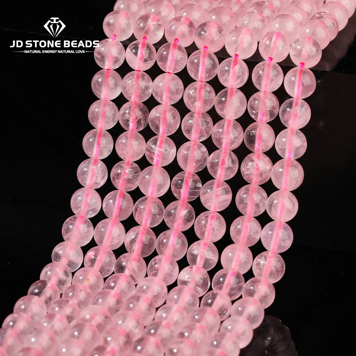 Natural Stone Rose Quartz Bead Round Loose Spacer Bead for Jewelry Making DIY Bracelet Necklace Accessory Wholesale 4 6 8 10mm