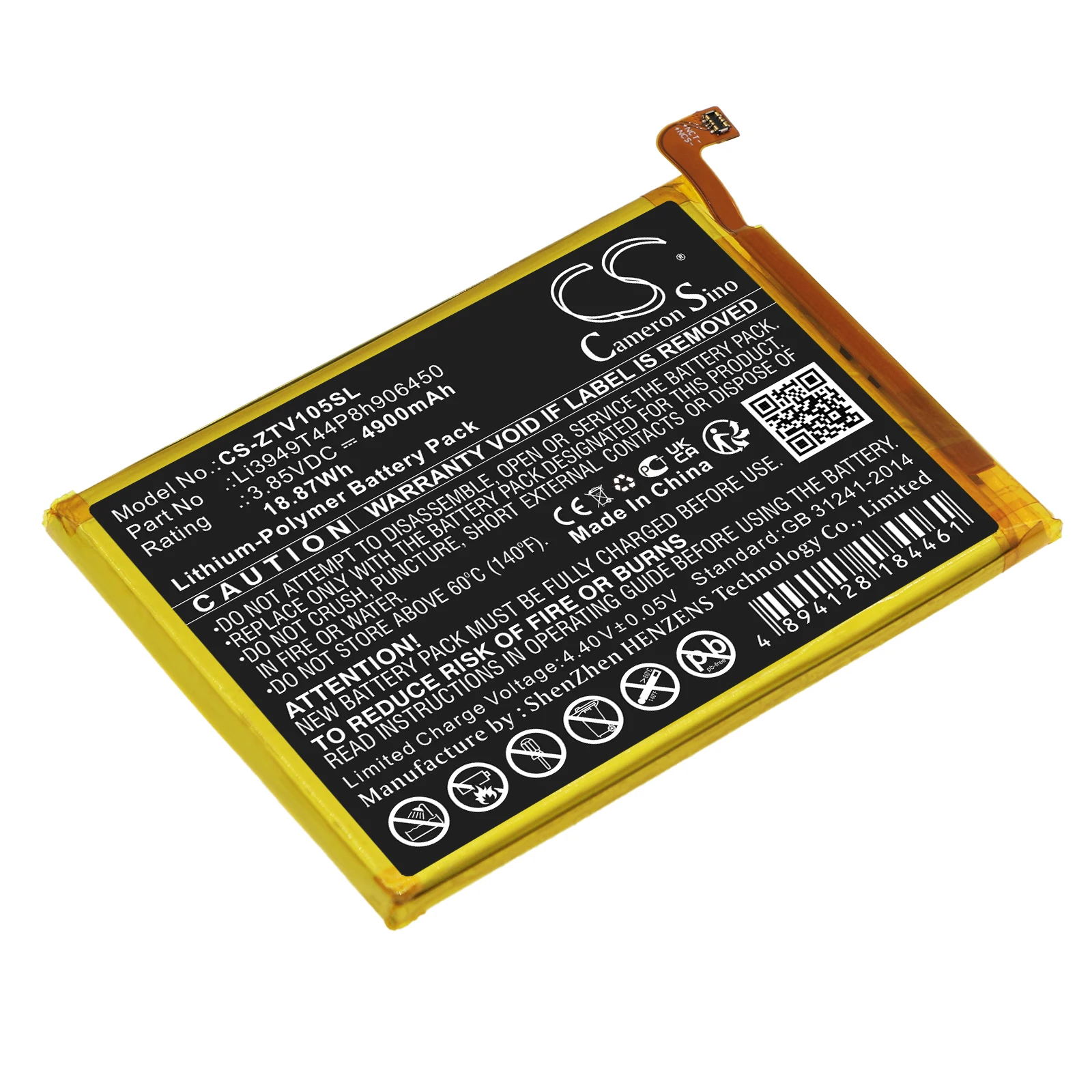 Batería de polímero de litio para teléfono móvil, batería para smartphone ZTE, 3.85V 4900mAh, modelos compatibles: Blade V Smart, V1050, Blade 20 Smart, 8010, V30 Vita