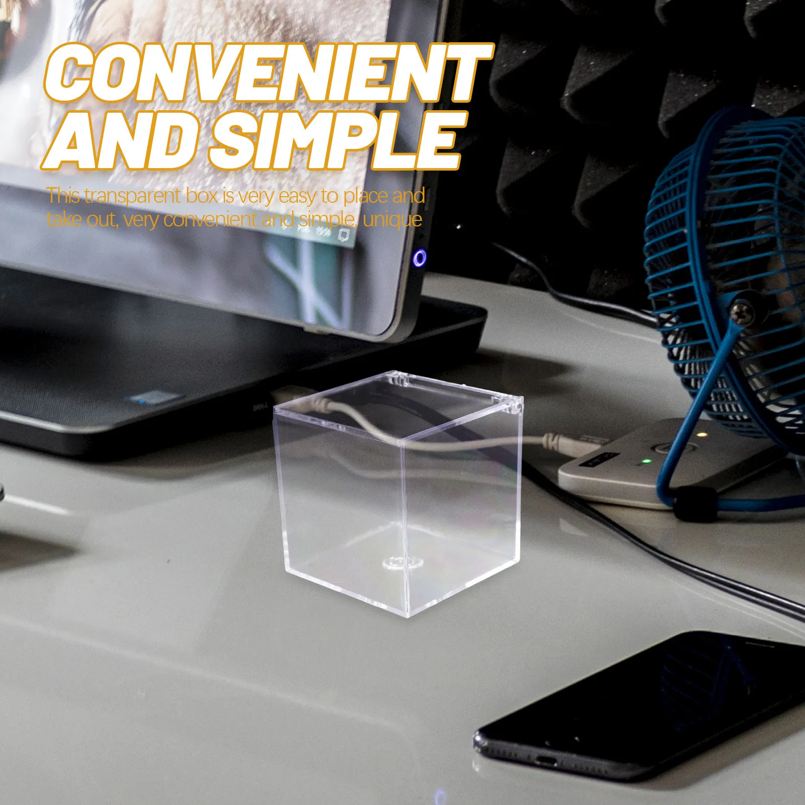 Clear Acrylic Display Box for Artwork Handicrafts Micro Landscape DIY Storage Holder Desktop Organizer Space Saving Showcase