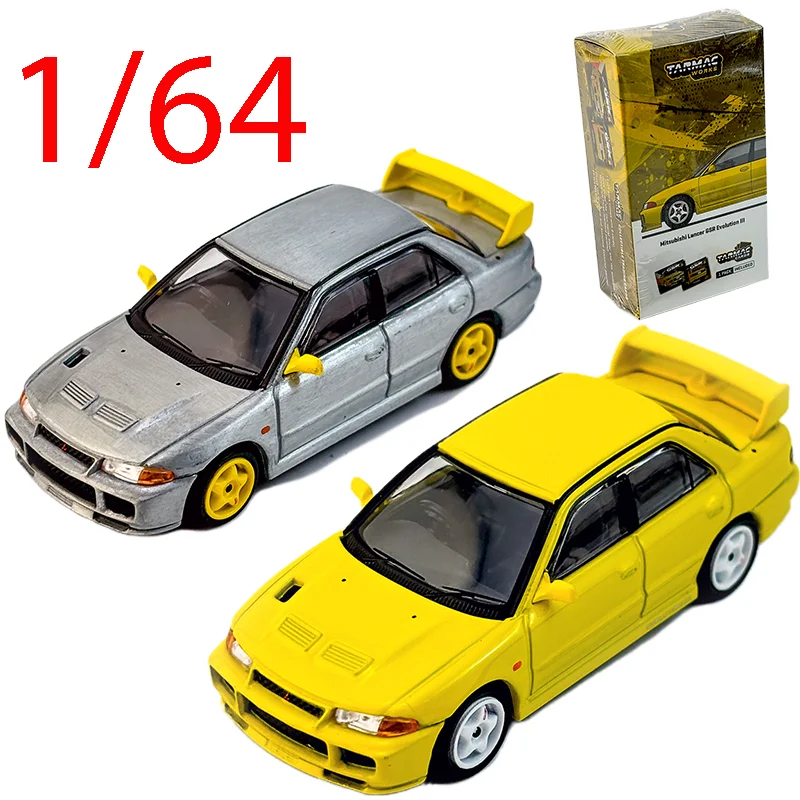 

Tarmac Works Diecast 1/64 Scale Mitsubishi Alloy Car Model Mitsubishi EVO Lancer GSR Play Vehicles Toys for Boys Original Box