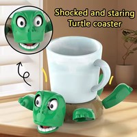 New Turtle Cup Holder Turtle Coasters Cup Base Creative Turtle Office Desktop Decompression Bounce Ornaments Home Decoration