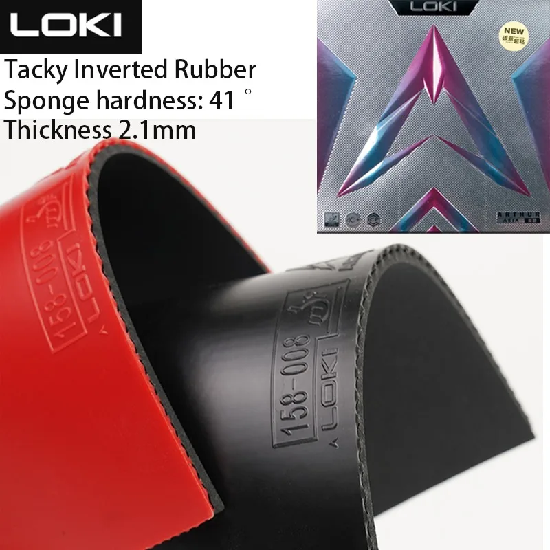 

LOKI Arthur ASIA Table Tennis Rubber Tacky Inverted Rubber High Rebound Sponge Hardness:41 °/2.1mm Table-tennis Rubber Sheet