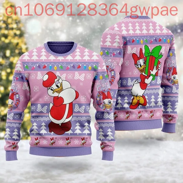 Disney Donald Duck Ugly Christmas Sweater Mickey Mouse Movie Xmas Sweater Character Gift For Men Women Sweater